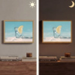 Glas - ijsblokjes - Citroen Light Box met batterij (Wandlamp) middel -sfeer3