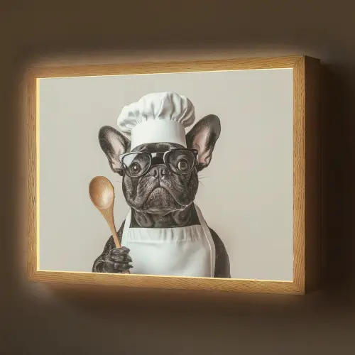 Bril - Hond - Kok Light Box met batterij (Wandlamp) middel -z3d_website