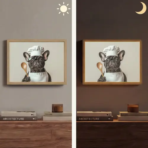 Bril - Hond - Kok Light Box met batterij (Wandlamp) middel -sfeer3