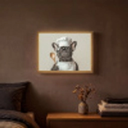 Bril - Hond - Kok Light Box met batterij (Wandlamp) middel -sfeer4