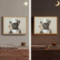Bril - Hond - Kok Light Box met batterij (Wandlamp) middel -sfeer3