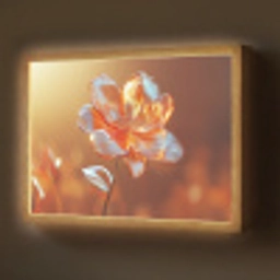 Glazen - Bloem - Zonlicht Light Box met batterij (Wandlamp) middel -z3d_website