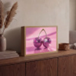 Glitter - Discobol - Roze - Kersen Light Box met batterij (Wandlamp) middel -sfeer2