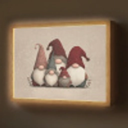 Kabouters - Kerst - Sneeuw - Puntmutsen Light Box met batterij (Wandlamp) middel -z3d_website