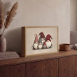 Kabouters - Kerst - Sneeuw - Puntmutsen Light Box met batterij (Wandlamp) middel -sfeer2