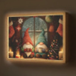 Gnooms - Kerst - Raam - Kleurrijk Light Box met batterij (Wandlamp) middel -z3d_website