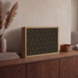 Goud - Zwart - Lijnen Light Box met batterij (Wandlamp) middel 907 -sfeer2