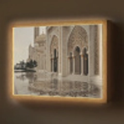 Gouden details - Marmer - Islamitisch Light Box met batterij (Wandlamp) middel -z3d_website