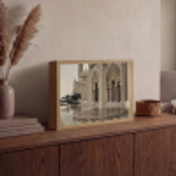 Gouden details - Marmer - Islamitisch Light Box met batterij (Wandlamp) middel -sfeer2