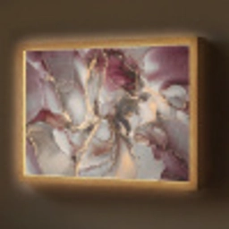 Goud - Marmer - Paars Light Box met batterij (Wandlamp) middel -z3d_website