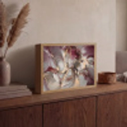 Goud - Marmer - Paars Light Box met batterij (Wandlamp) middel -sfeer2