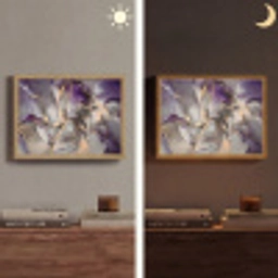 Goud - Paars - Marmer Light Box met batterij (Wandlamp) middel -sfeer3