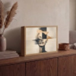 Goud - Vrouw - Rechthoeken Light Box met batterij (Wandlamp) middel -sfeer2