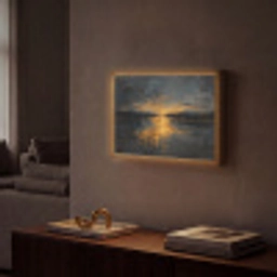 Gouden Reflectie op Water Light Box met batterij (Wandlamp) middel -sfeer1