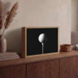 Golfbal - Minimalistisch - Wit Light Box met batterij (Wandlamp) middel -sfeer2