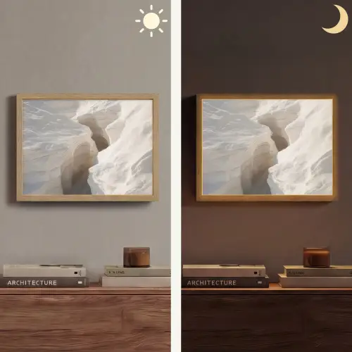 Kloof - Wit - Sneeuw Light Box met batterij (Wandlamp) middel -sfeer3