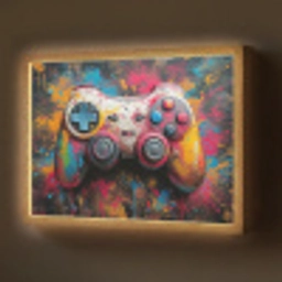 Graffiti - Gaming - Controller - Verf Light Box met batterij (Wandlamp) middel -z3d_website