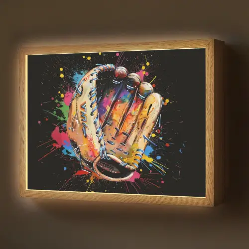Graffiti - Sport - Baseball - Honkbal Light Box met batterij (Wandlamp) middel -z3d_website