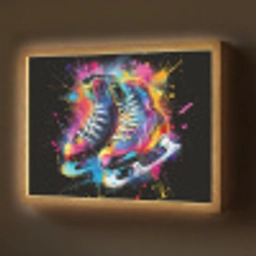 Graffiti - Sport - Schaatsen - Verf Light Box met batterij (Wandlamp) middel -z3d_website