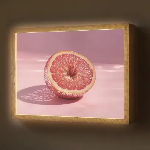 Grapefruit - Roze - Disco - Shiny Light Box met batterij (Wandlamp) middel -z3d_website