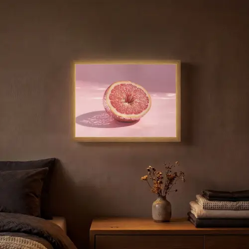 Grapefruit - Roze - Disco - Shiny Light Box met batterij (Wandlamp) middel -sfeer4