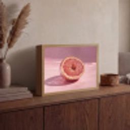 Grapefruit - Roze - Disco - Shiny Light Box met batterij (Wandlamp) middel -sfeer2