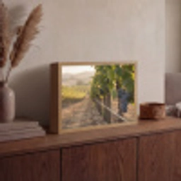 Druiven - Wijngaard - Zonlicht Light Box met batterij (Wandlamp) middel -sfeer2