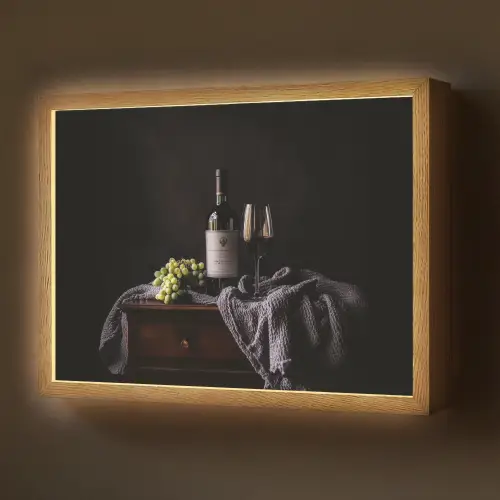 Druiven - Wijn - Rood - Tafel Light Box met batterij (Wandlamp) middel -z3d_website