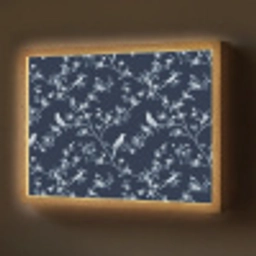 Grafisch - Bloesemtak - Blauw Light Box met batterij (Wandlamp) middel 907 -z3d_website