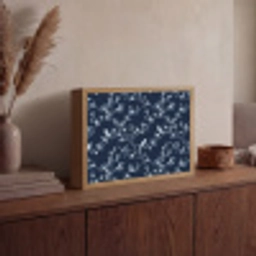 Grafisch - Bloesemtak - Blauw Light Box met batterij (Wandlamp) middel 907 -sfeer2