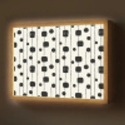 Grafisch - Modern - Zwart Light Box met batterij (Wandlamp) middel 907 -z3d_website