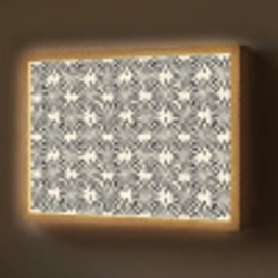 Grafisch - Patroon - Zwart Light Box met batterij (Wandlamp) middel 907 -z3d_website