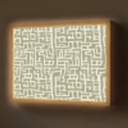 Grafisch - Patroon - Groen Light Box met batterij (Wandlamp) middel 907 -z3d_website