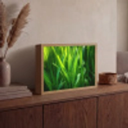 Grassprieten - Lichtinval - Groen Light Box met batterij (Wandlamp) middel -sfeer2