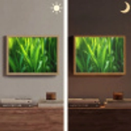 Grassprieten - Lichtinval - Groen Light Box met batterij (Wandlamp) middel -sfeer3