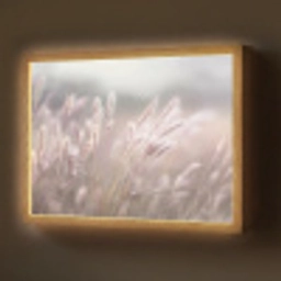 Graspluimen - Wind - Beige - Mistig Light Box met batterij (Wandlamp) middel -z3d_website