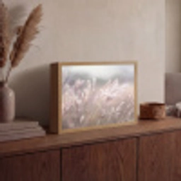 Graspluimen - Wind - Beige - Mistig Light Box met batterij (Wandlamp) middel -sfeer2