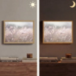 Graspluimen - Wind - Beige - Mistig Light Box met batterij (Wandlamp) middel -sfeer3