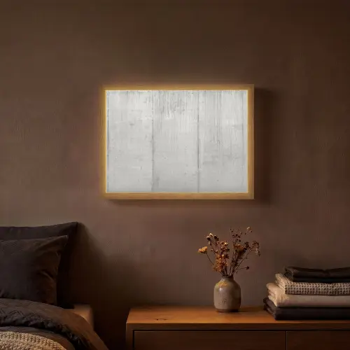 Grijs - Betonlook - Industrieel Light Box met batterij (Wandlamp) middel -sfeer4