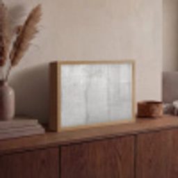 Grijs - Betonlook - Industrieel Light Box met batterij (Wandlamp) middel -sfeer2