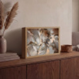 Grijs - Goud - Marmer - Marmerlook Light Box met batterij (Wandlamp) middel -sfeer2