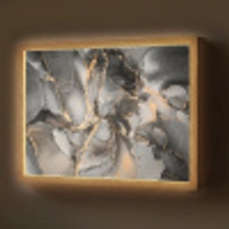 Grijs - Luxe  - Goud - Marmer Light Box met batterij (Wandlamp) middel -z3d_website
