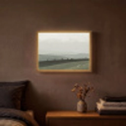 Grijs - Berg - Paarden Light Box met batterij (Wandlamp) middel -sfeer4