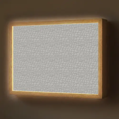 Grijs - Reptiel - Dier - Patroon Light Box met batterij (Wandlamp) middel 907 -z3d_website