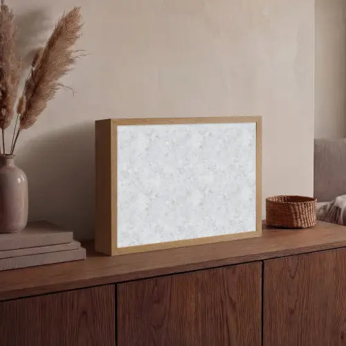 Grijs - Terrazzo-effect - Beton Light Box met batterij (Wandlamp) middel 907 -sfeer2