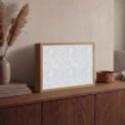 Grijs - Terrazzo-effect - Beton Light Box met batterij (Wandlamp) middel 907 -sfeer2