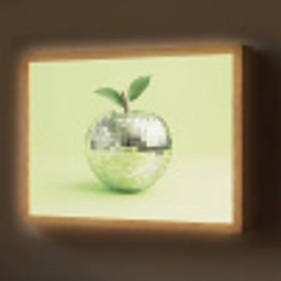 Groen - Disco - Decoratie - Appel Light Box met batterij (Wandlamp) middel -z3d_website