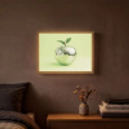 Groen - Disco - Decoratie - Appel Light Box met batterij (Wandlamp) middel -sfeer4
