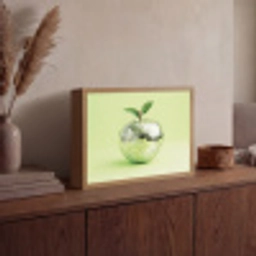 Groen - Disco - Decoratie - Appel Light Box met batterij (Wandlamp) middel -sfeer2