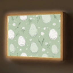 Groen - Eieren - Patroon Light Box met batterij (Wandlamp) middel -z3d_website